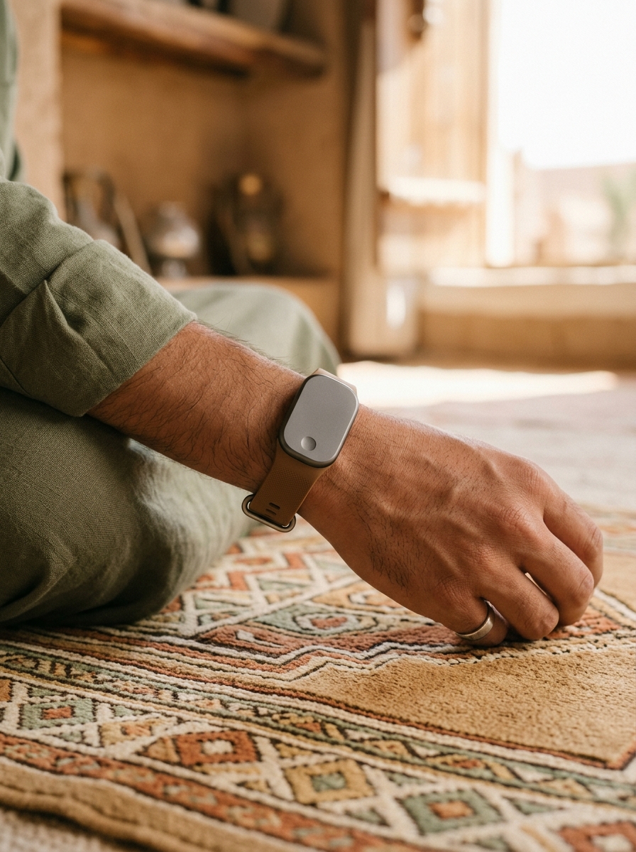 Hero shot of the Najdsoul wristband on a wrist
